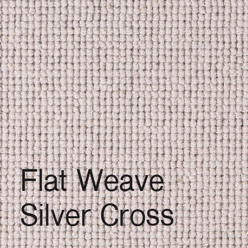 Flat Weave Silver Cross