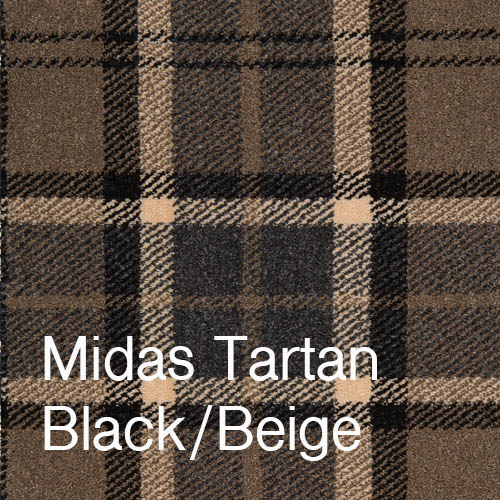 Midas Tartan Black Beige Midas Tartan Black Beige